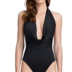NWT Gottex Couture Deep Plunge Halter suit